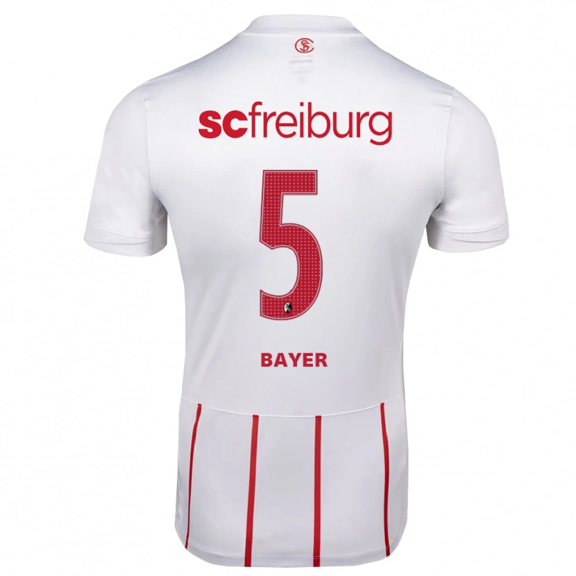 Danxen Homem Camisola Lennart Bayer #5 Branco Vermelho Amarelo Alternativa 2026/27 Camisa