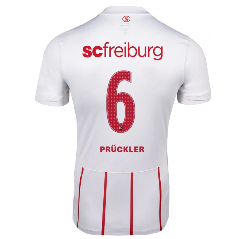 Danxen Homem Camisola Moritz Prückler #6 Branco Vermelho Amarelo Alternativa 2026/27 Camisa
