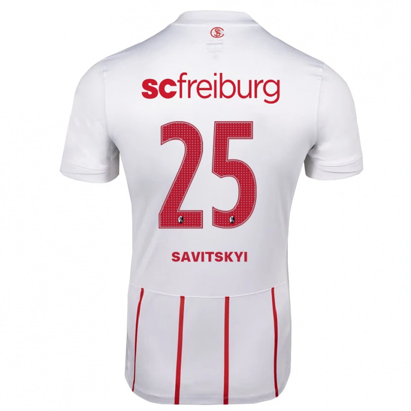 Danxen Homem Camisola Kiril Savitskyi #25 Branco Vermelho Amarelo Alternativa 2026/27 Camisa