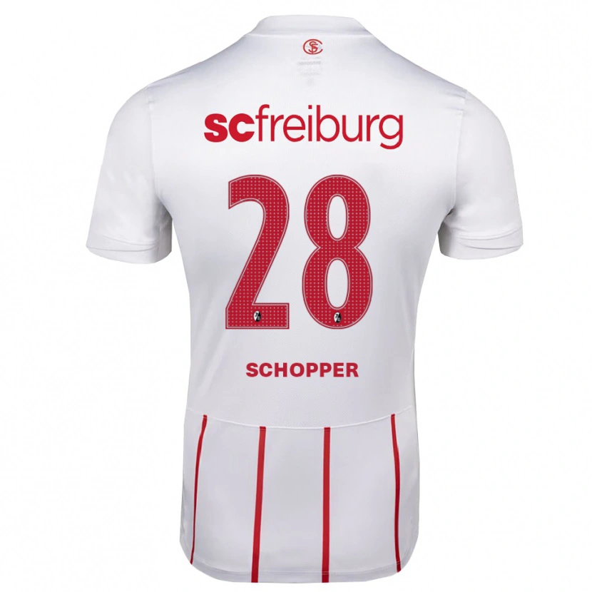 Danxen Homem Camisola David Schopper #28 Branco Vermelho Amarelo Alternativa 2026/27 Camisa