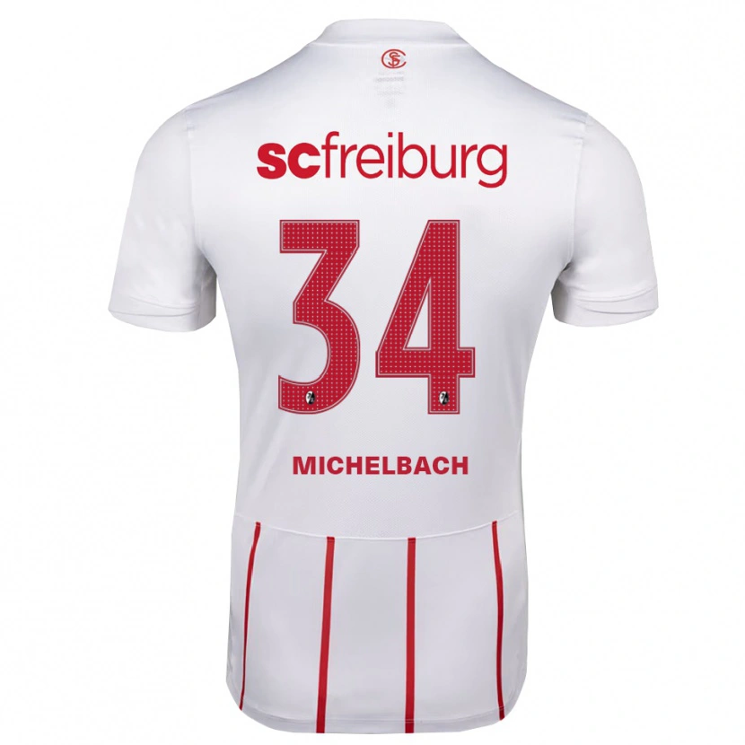 Danxen Homem Camisola Kilian Michelbach #34 Branco Vermelho Amarelo Alternativa 2026/27 Camisa