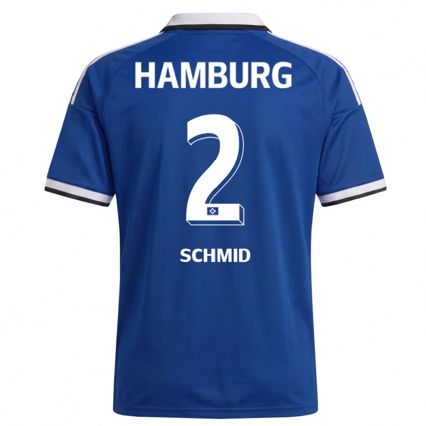 Danxen Homem Camisola Maximilian Schmid #2 Branco Azul Alternativa 2026/27 Camisa