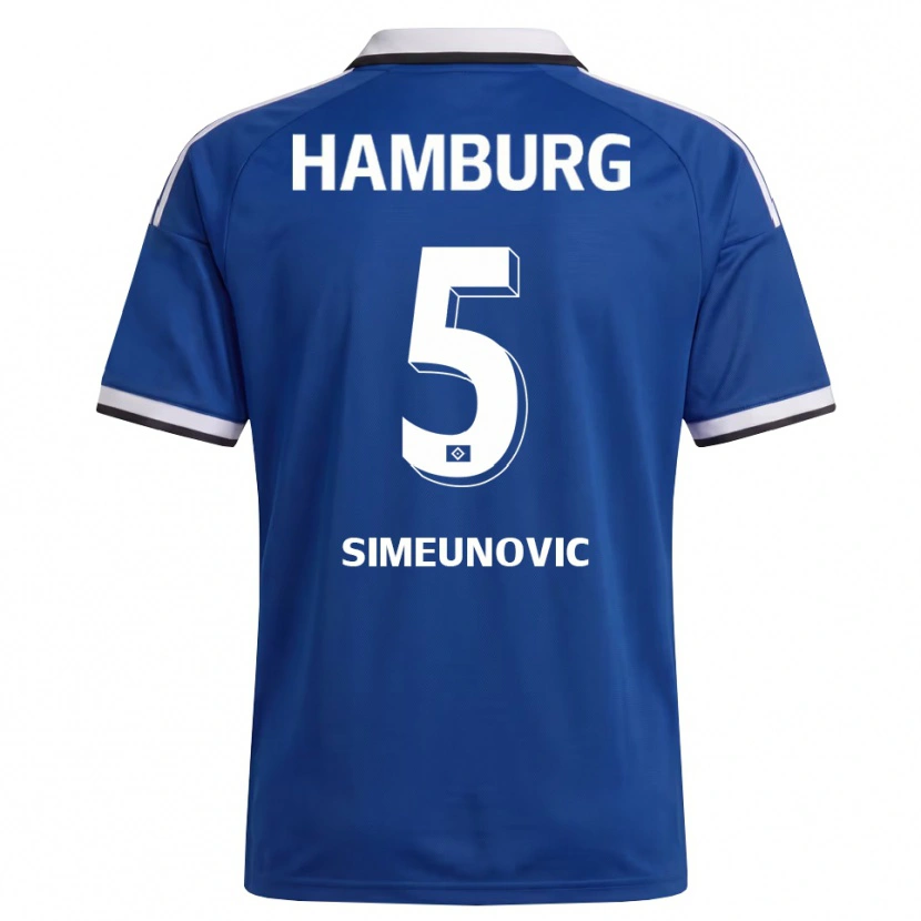 Danxen Homem Camisola Denis Simeunovic #5 Branco Azul Alternativa 2026/27 Camisa