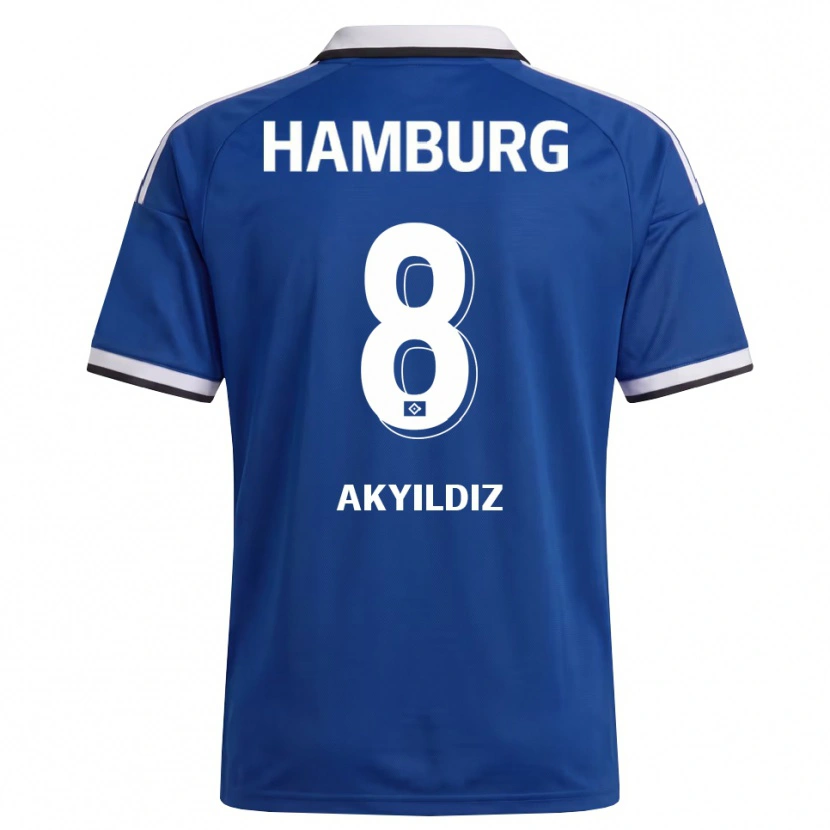 Danxen Homem Camisola Liam Akyildiz #8 Branco Azul Alternativa 2026/27 Camisa