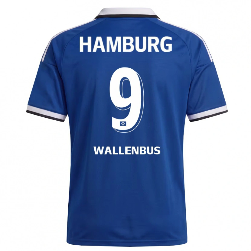 Danxen Homem Camisola Noah Wallenßus #9 Branco Azul Alternativa 2026/27 Camisa