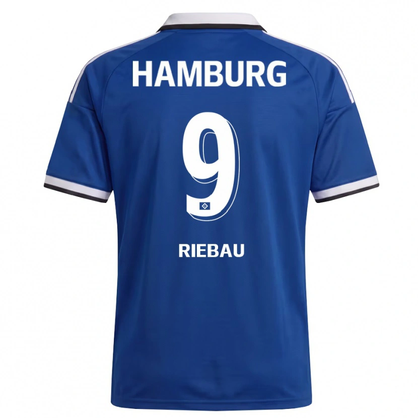 Danxen Homem Camisola Henry Riebau #9 Branco Azul Alternativa 2026/27 Camisa