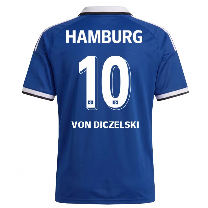 Danxen Homem Camisola Jannes Von Diczelski #10 Branco Azul Alternativa 2026/27 Camisa