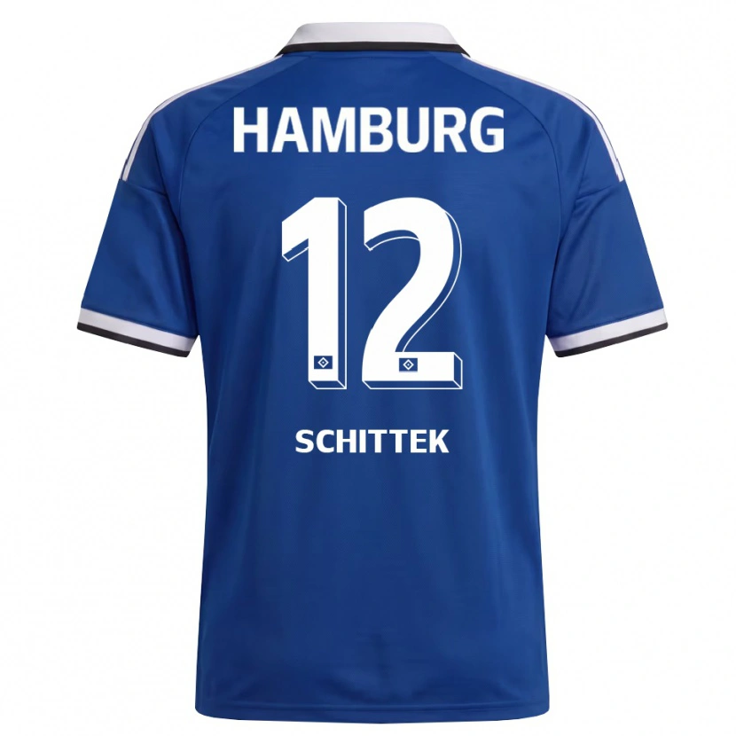 Danxen Homem Camisola Irma Schittek #12 Branco Azul Alternativa 2026/27 Camisa