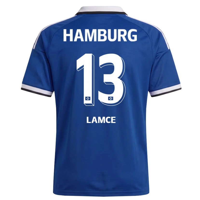 Danxen Homem Camisola Benjamin Lamce #13 Branco Azul Alternativa 2026/27 Camisa
