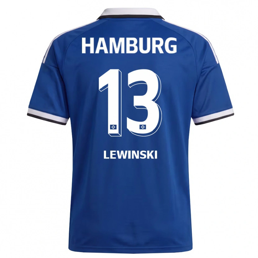 Danxen Homem Camisola Fyn-Luca Lewinski #13 Branco Azul Alternativa 2026/27 Camisa