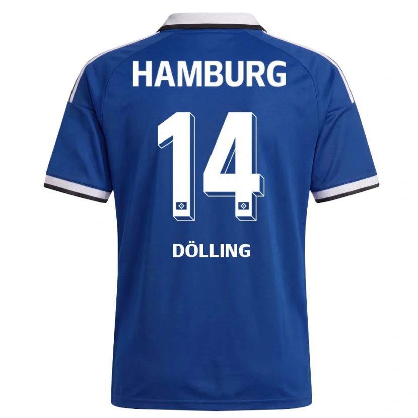 Danxen Homem Camisola Titus Dölling #14 Branco Azul Alternativa 2026/27 Camisa
