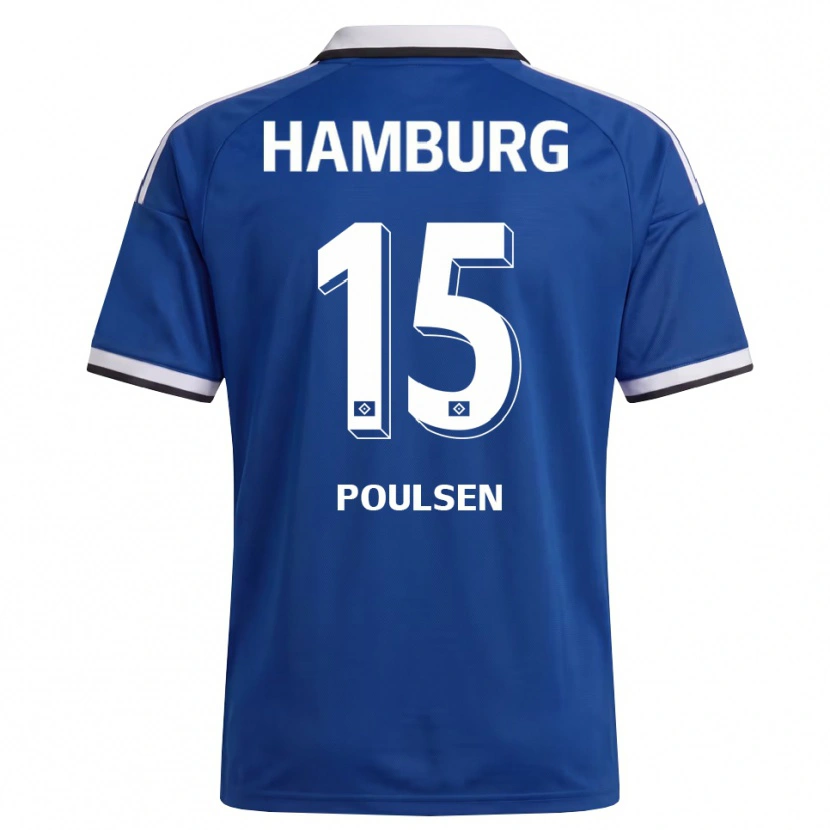 Danxen Homem Camisola Yussuf Poulsen #15 Branco Azul Alternativa 2026/27 Camisa