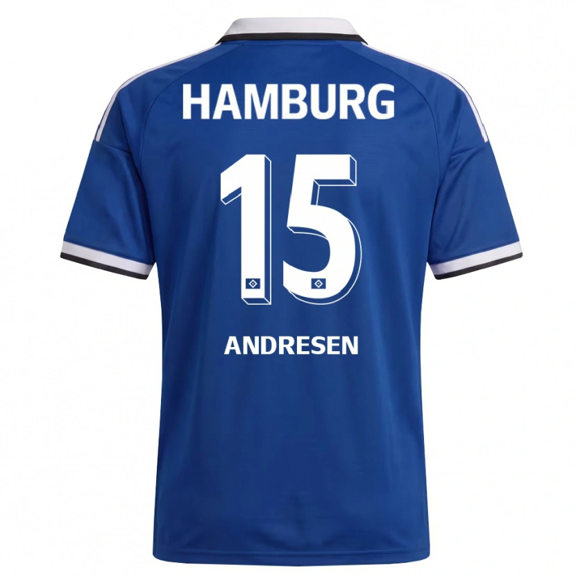 Danxen Homem Camisola Bent Andresen #15 Branco Azul Alternativa 2026/27 Camisa