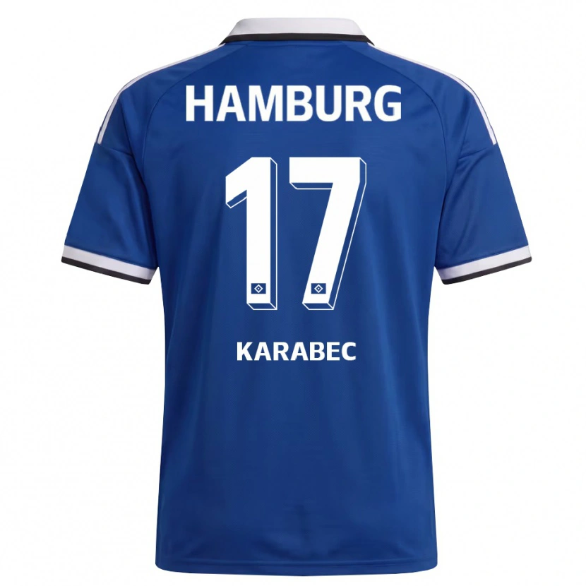 Danxen Homem Camisola Adam Karabec #17 Branco Azul Alternativa 2026/27 Camisa