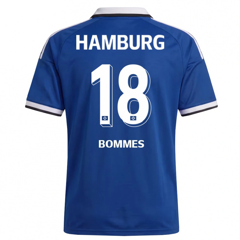 Danxen Homem Camisola Jonathan Bommes #18 Branco Azul Alternativa 2026/27 Camisa