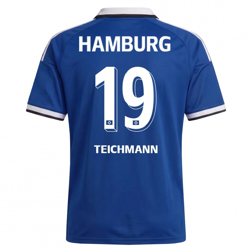 Danxen Homem Camisola Mats Teichmann #19 Branco Azul Alternativa 2026/27 Camisa