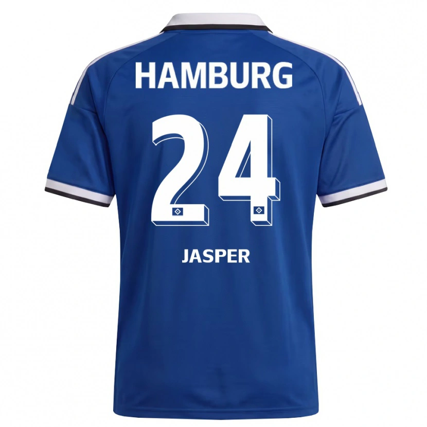 Danxen Homem Camisola Jan-Lukas Jasper #24 Branco Azul Alternativa 2026/27 Camisa