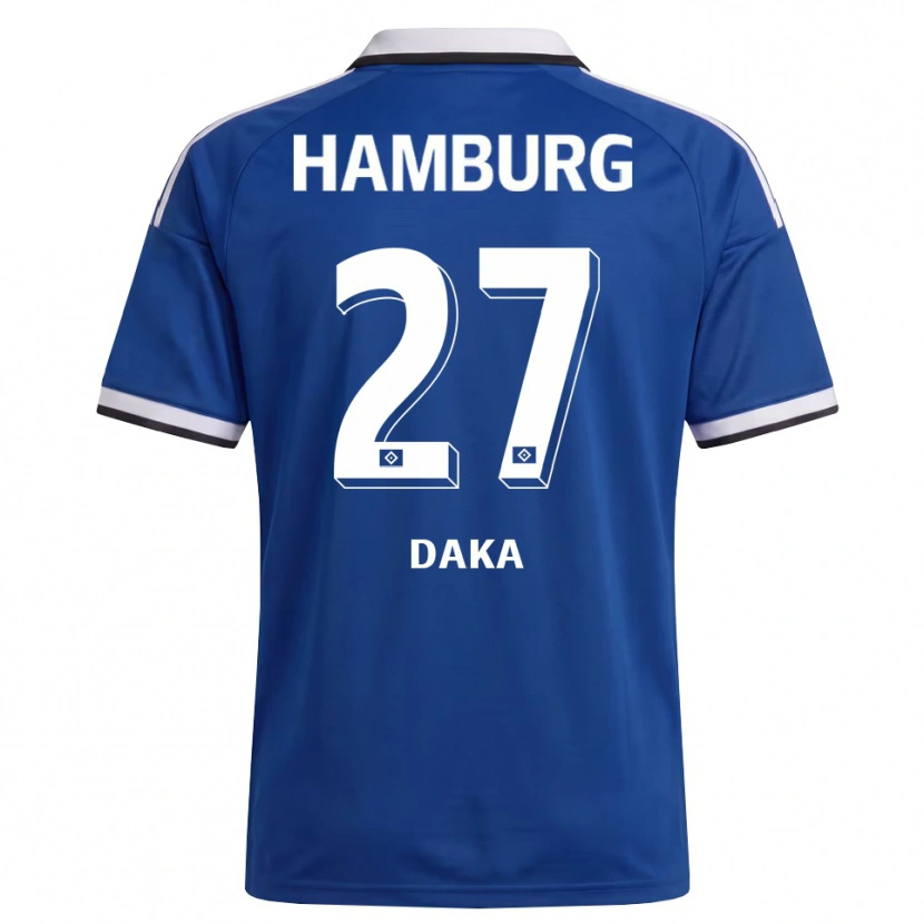 Danxen Homem Camisola Patson Daka #27 Branco Azul Alternativa 2026/27 Camisa