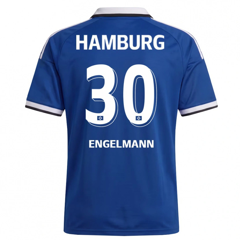 Danxen Homem Camisola Timon Engelmann #30 Branco Azul Alternativa 2026/27 Camisa