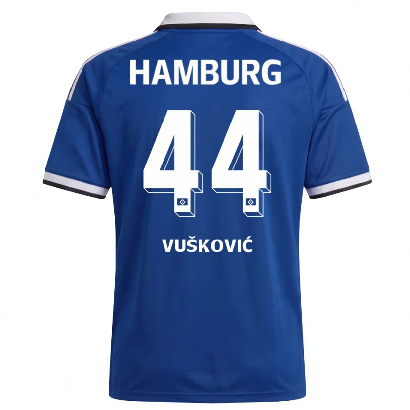 Danxen Homem Camisola Mario Vuskovic #44 Branco Azul Alternativa 2026/27 Camisa