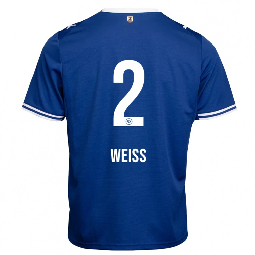 Danxen Homem Camisola Philipp Weiß #2 Azul Real Branco Alternativa 2026/27 Camisa