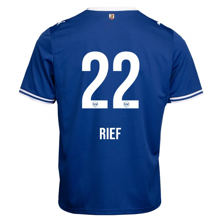 Danxen Homem Camisola Eugen Rief #22 Azul Real Branco Alternativa 2026/27 Camisa