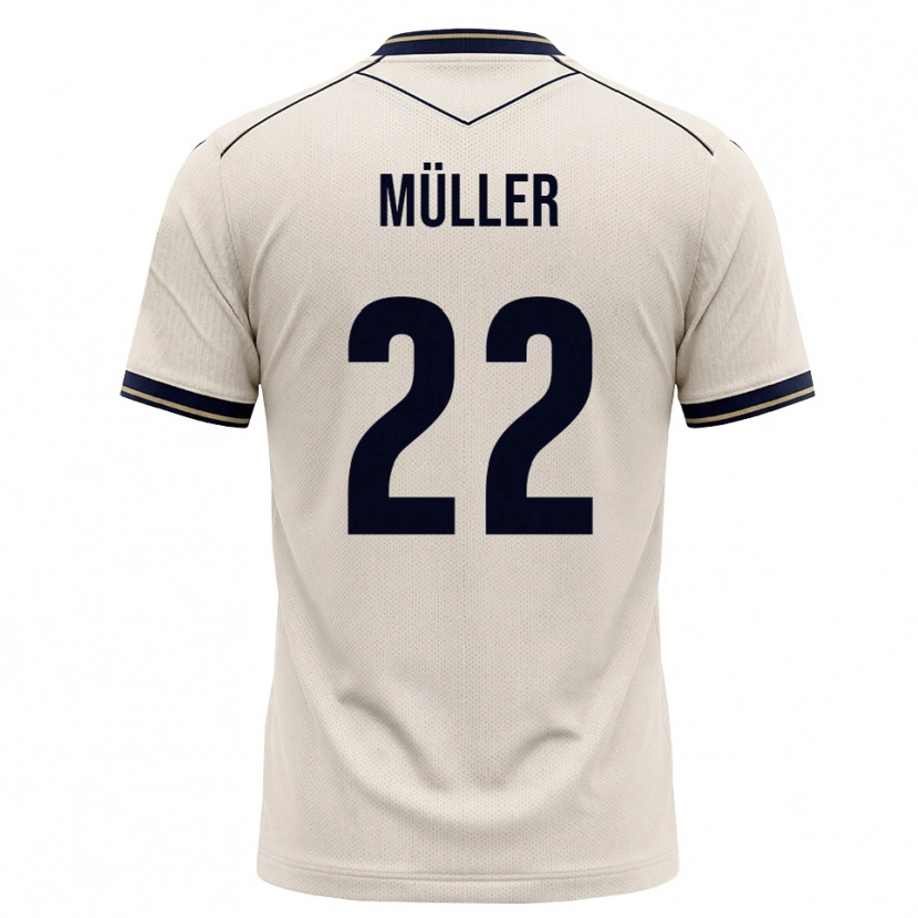 Danxen Homem Camisola Tim Müller #22 Branco Azul Tinta Alternativa 2026/27 Camisa