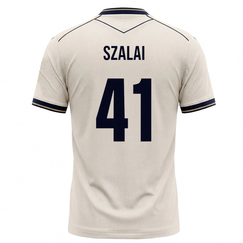 Danxen Homem Camisola Attila Szalai #41 Branco Azul Tinta Alternativa 2026/27 Camisa