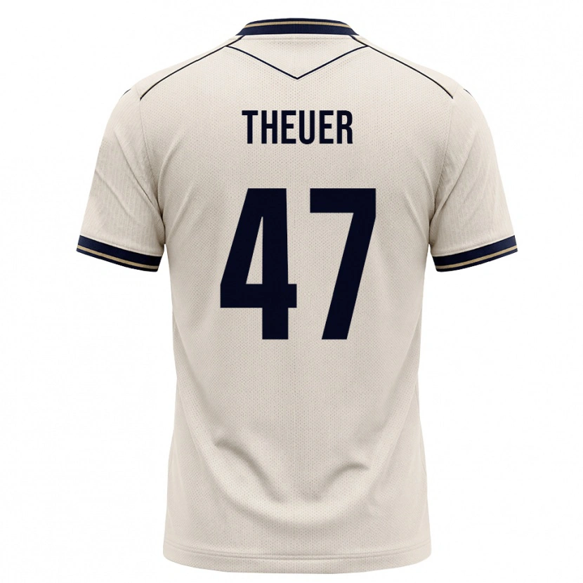 Danxen Homem Camisola Maximilian Theuer #47 Branco Azul Tinta Alternativa 2026/27 Camisa