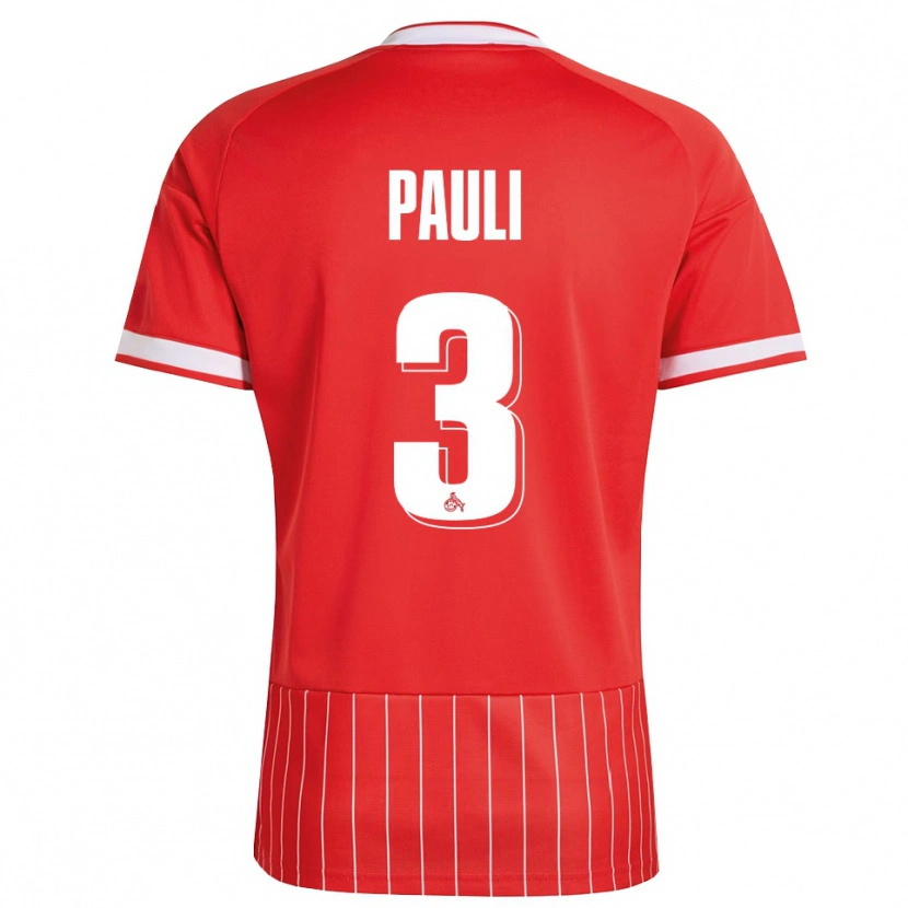 Danxen Homem Camisola Julian Pauli #3 Vermelho Branco Verde Alternativa 2026/27 Camisa