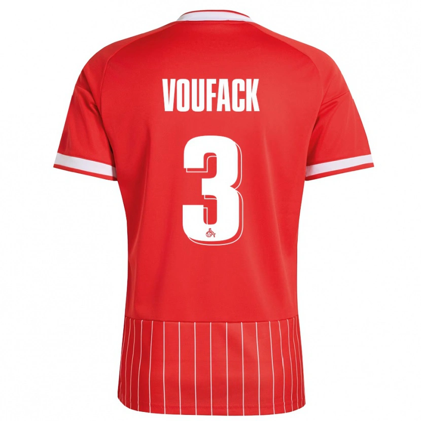 Danxen Homem Camisola Lionel Voufack #3 Vermelho Branco Verde Alternativa 2026/27 Camisa