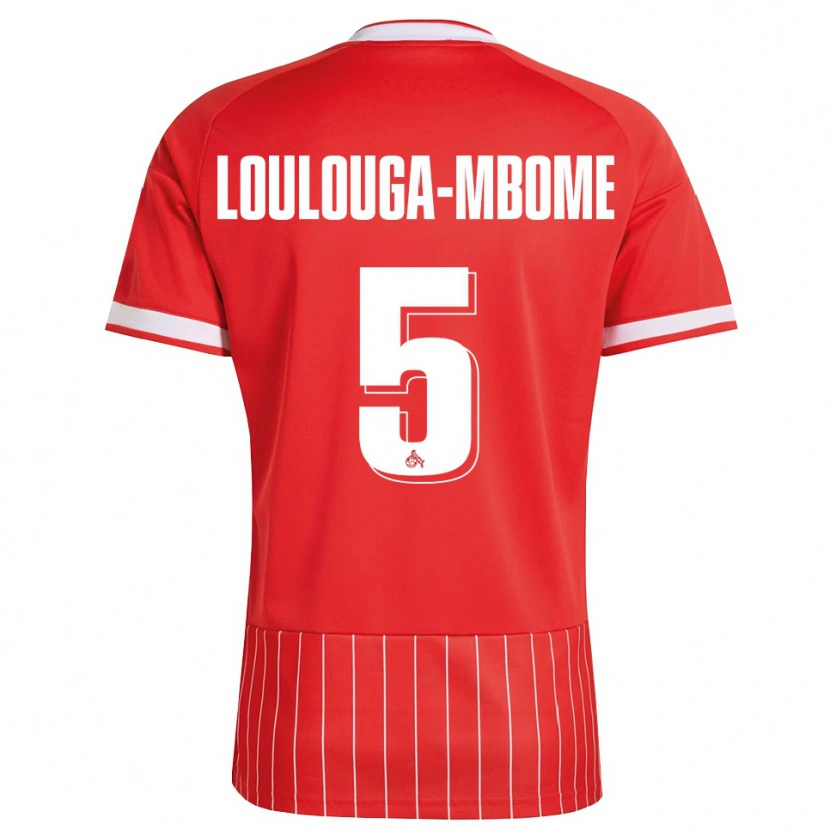Danxen Homem Camisola Pascal Loulouga-Mbome #5 Vermelho Branco Verde Alternativa 2026/27 Camisa