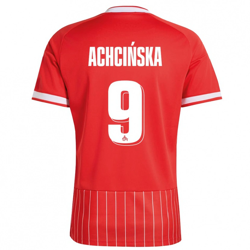 Danxen Homem Camisola Adriana Achcińska #9 Vermelho Branco Verde Alternativa 2026/27 Camisa