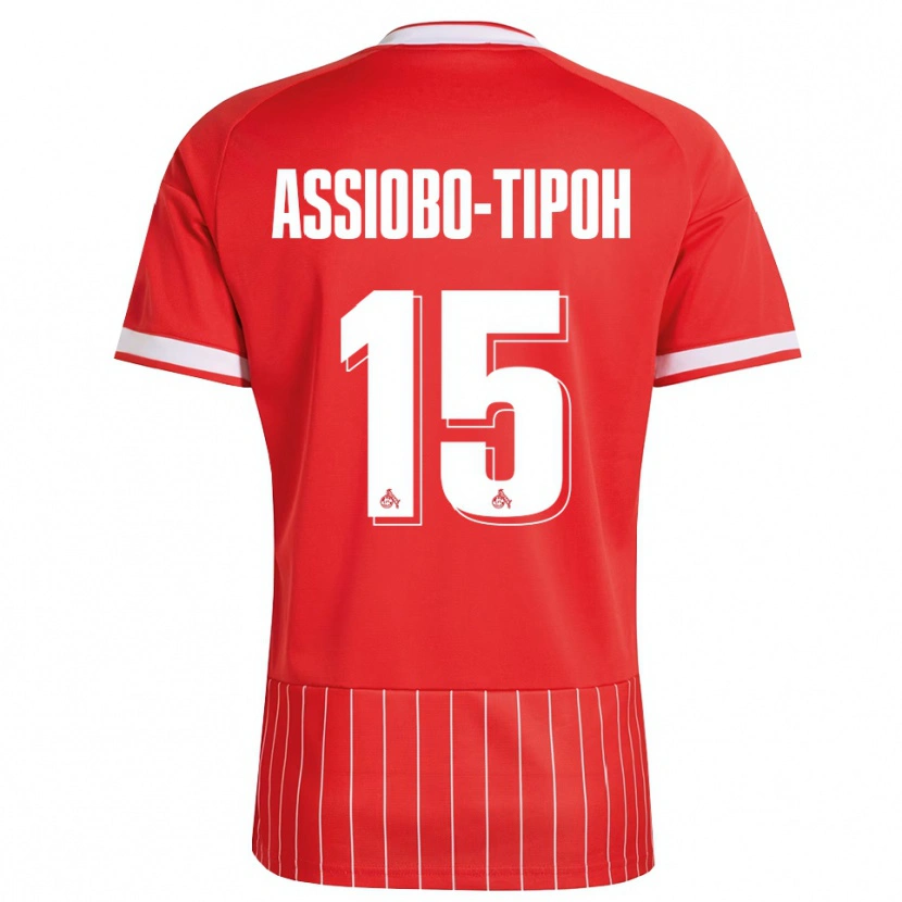 Danxen Homem Camisola Elfried Assiobo-Tipoh #15 Vermelho Branco Verde Alternativa 2026/27 Camisa