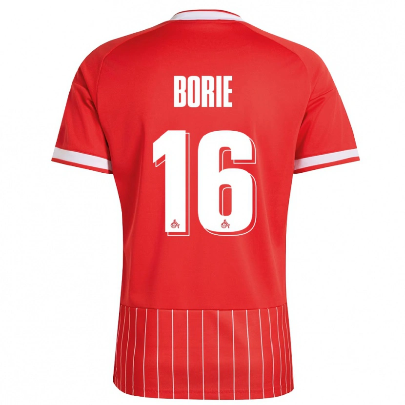 Danxen Homem Camisola Etienne Borie #16 Vermelho Branco Verde Alternativa 2026/27 Camisa