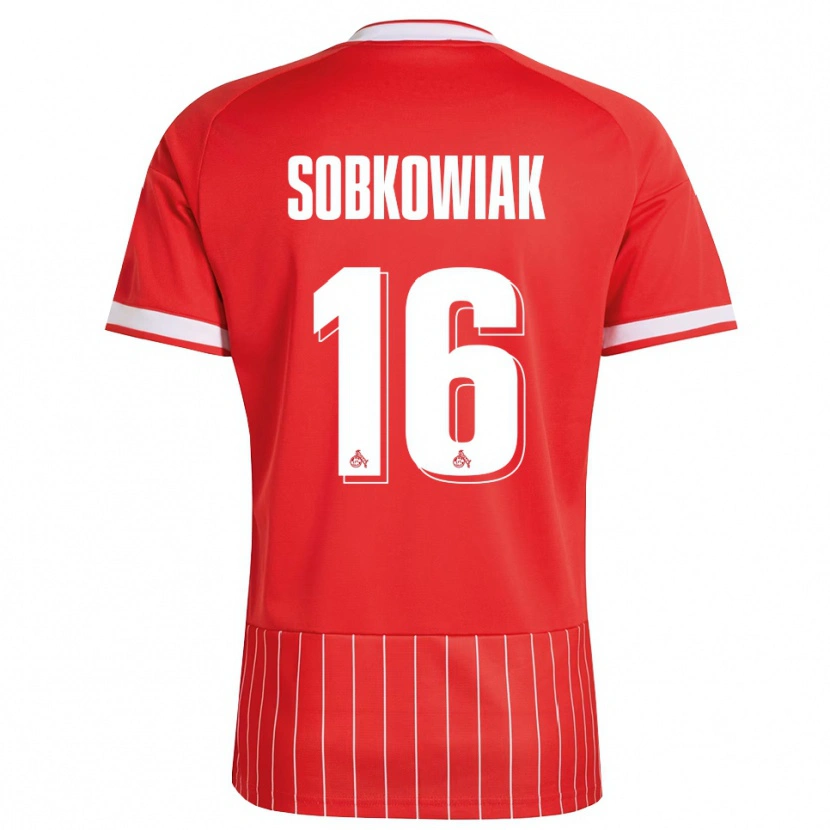 Danxen Homem Camisola Jannis Sobkowiak #16 Vermelho Branco Verde Alternativa 2026/27 Camisa