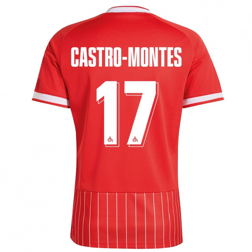 Danxen Homem Camisola Alessio Castro-Montes #17 Vermelho Branco Verde Alternativa 2026/27 Camisa