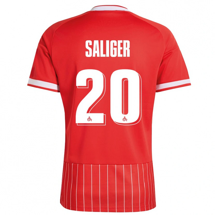 Danxen Homem Camisola Jonas Saliger #20 Vermelho Branco Verde Alternativa 2026/27 Camisa