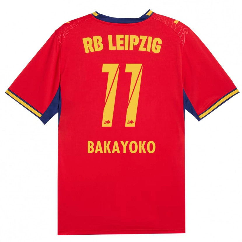 Danxen Homem Camisola Johan Bakayoko #11 Vermelho Amarelo Azul Real Alternativa 2026/27 Camisa