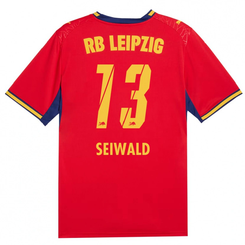 Danxen Homem Camisola Nicolas Seiwald #13 Vermelho Amarelo Azul Real Alternativa 2026/27 Camisa