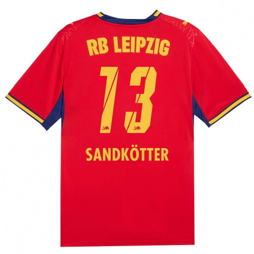 Danxen Homem Camisola Constantin Sandkötter #13 Vermelho Amarelo Azul Real Alternativa 2026/27 Camisa
