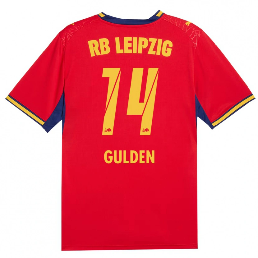 Danxen Homem Camisola Erik Gulden #14 Vermelho Amarelo Azul Real Alternativa 2026/27 Camisa