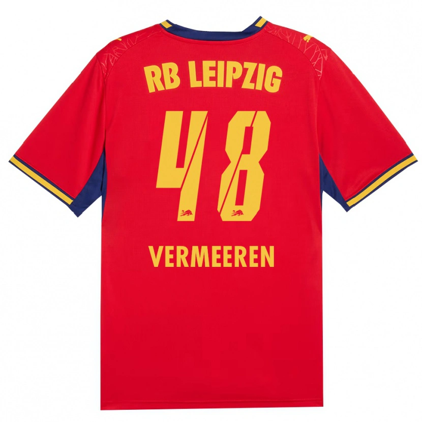 Danxen Homem Camisola Arthur Vermeeren #48 Vermelho Amarelo Azul Real Alternativa 2026/27 Camisa