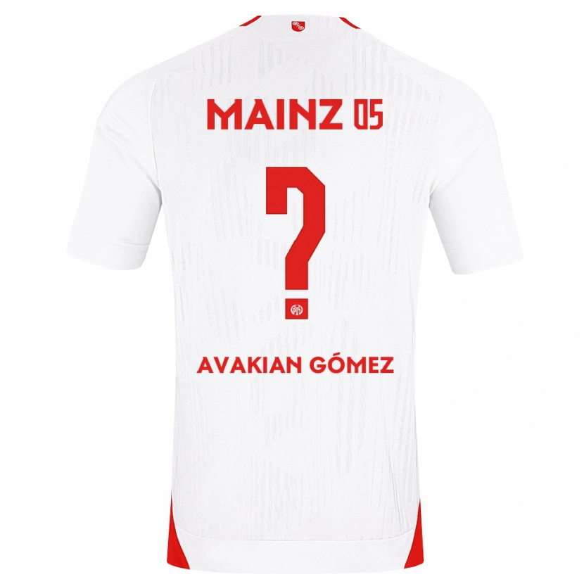Danxen Homem Camisola Román Avakian Gómez #0 Branco Vermelho Amarelo Alternativa 2026/27 Camisa