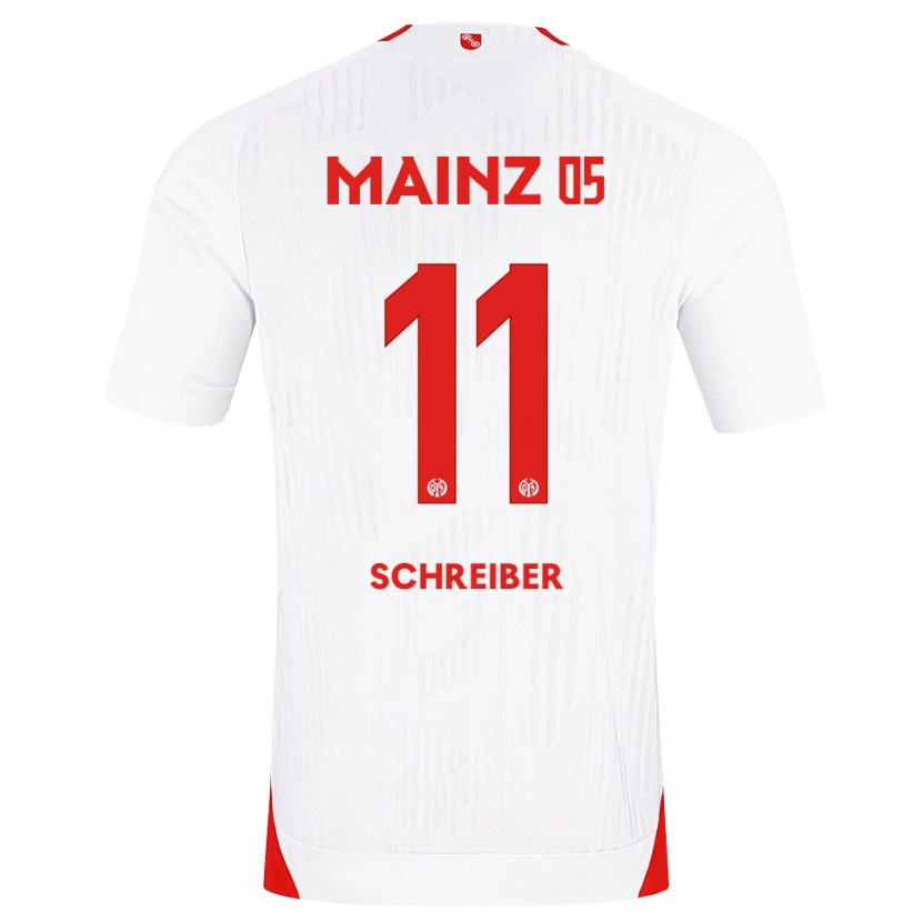 Danxen Homem Camisola Philipp Schreiber #11 Branco Vermelho Amarelo Alternativa 2026/27 Camisa