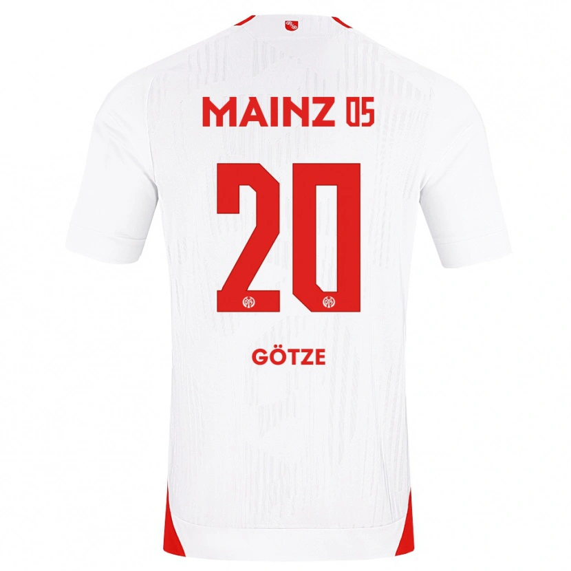 Danxen Homem Camisola Justus Götze #20 Branco Vermelho Amarelo Alternativa 2026/27 Camisa