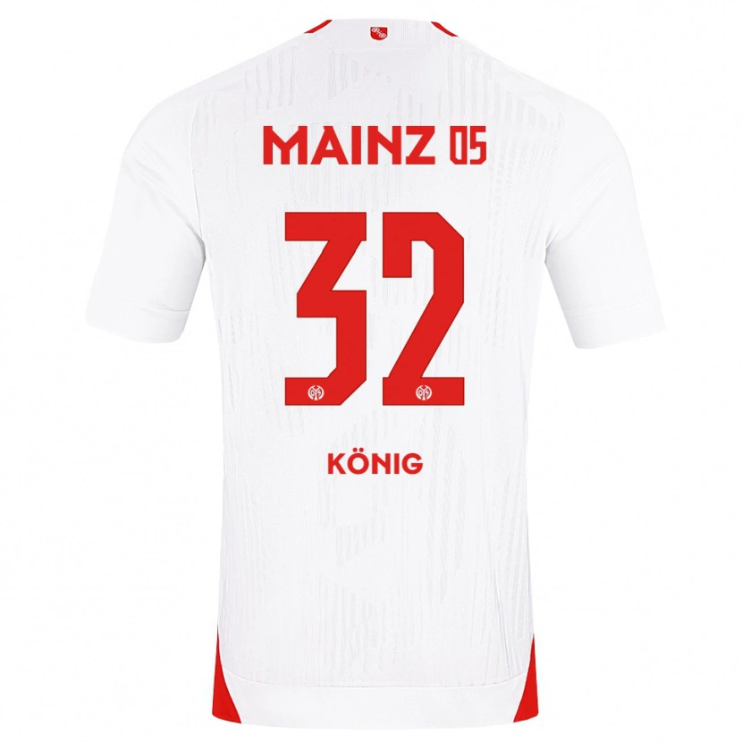 Danxen Homem Camisola Raúl König #32 Branco Vermelho Amarelo Alternativa 2026/27 Camisa