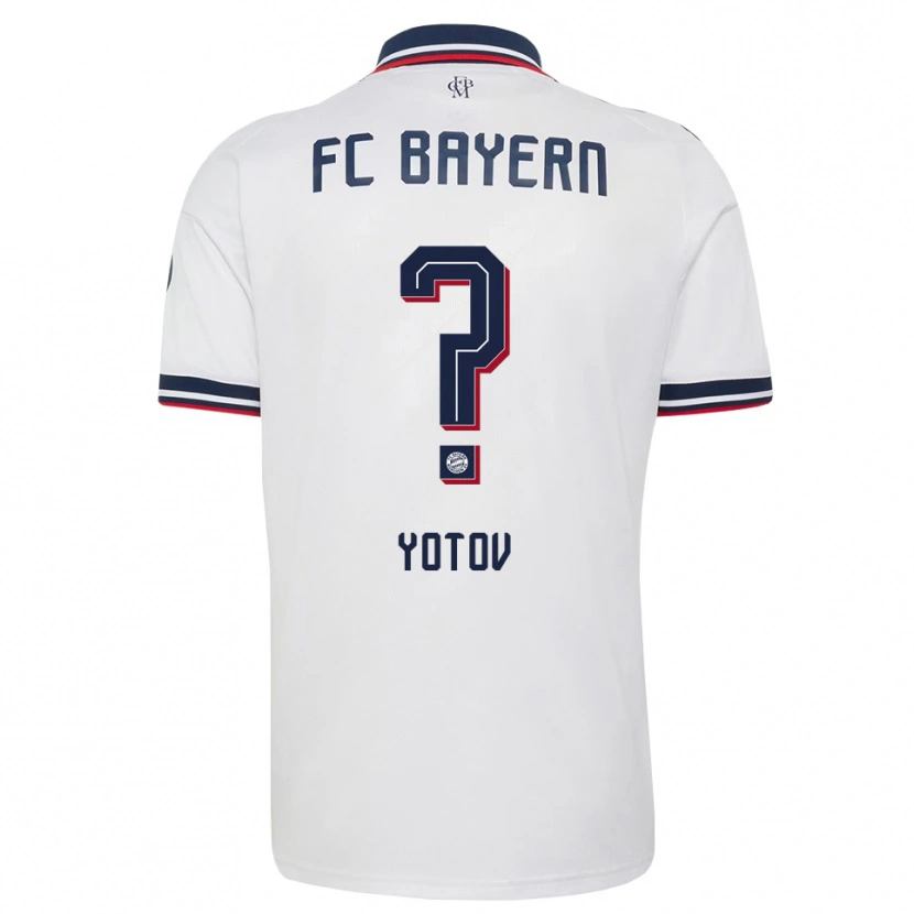 Danxen Homem Camisola Valentin Yotov #0 Cinza Branco Vermelho Alternativa 2026/27 Camisa