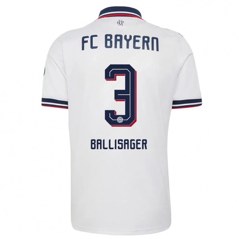 Danxen Homem Camisola Stine Ballisager #3 Cinza Branco Vermelho Alternativa 2026/27 Camisa