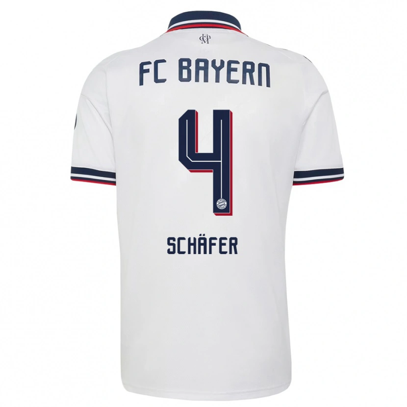 Danxen Homem Camisola Luis Schäfer #4 Cinza Branco Vermelho Alternativa 2026/27 Camisa